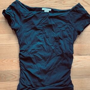 Boden shoulder skimming side ruched top - US 10/UK 14 - black